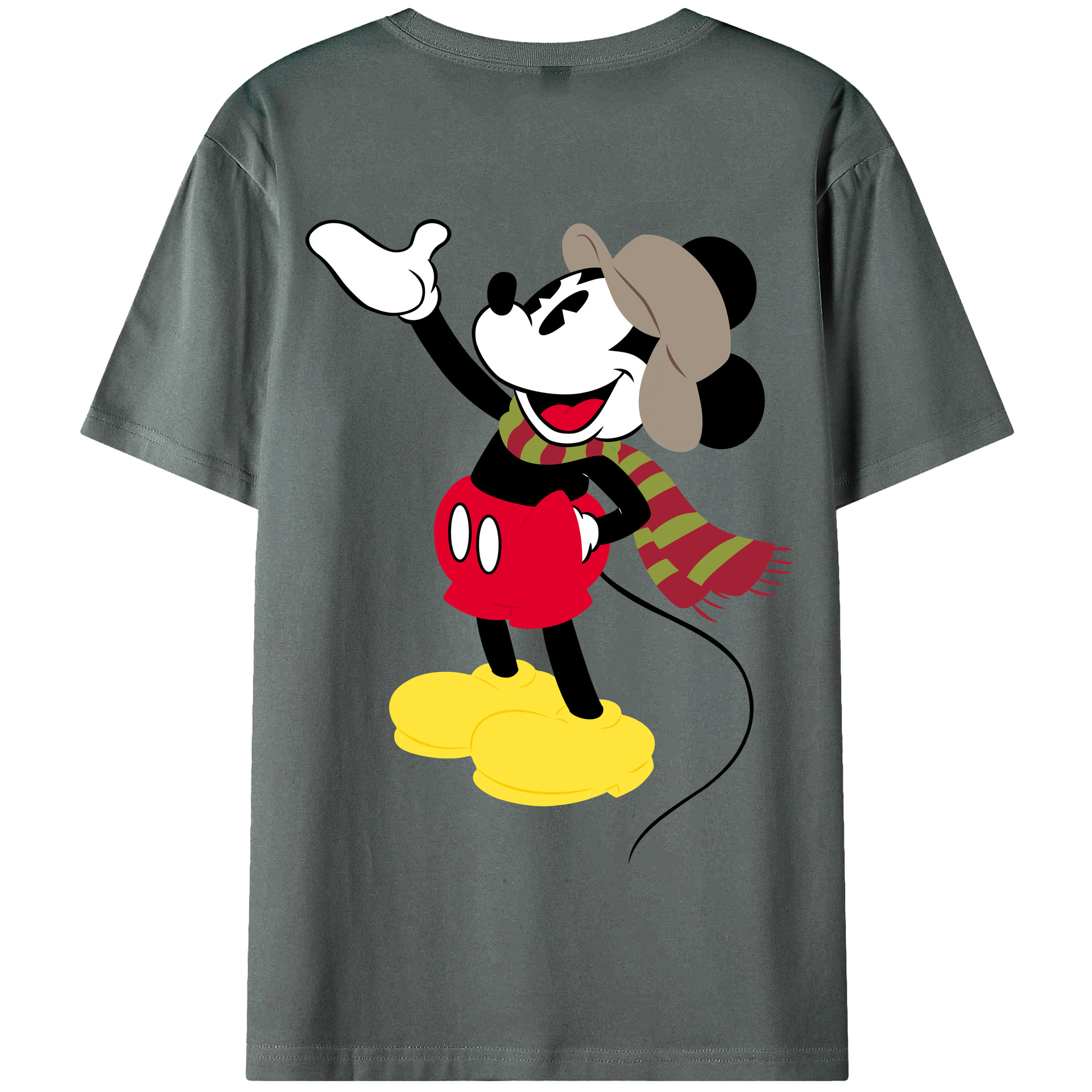 （画像用） ミッキーマウス Mickey Mouse 綿100％半袖Tシャツ（背面プリント）